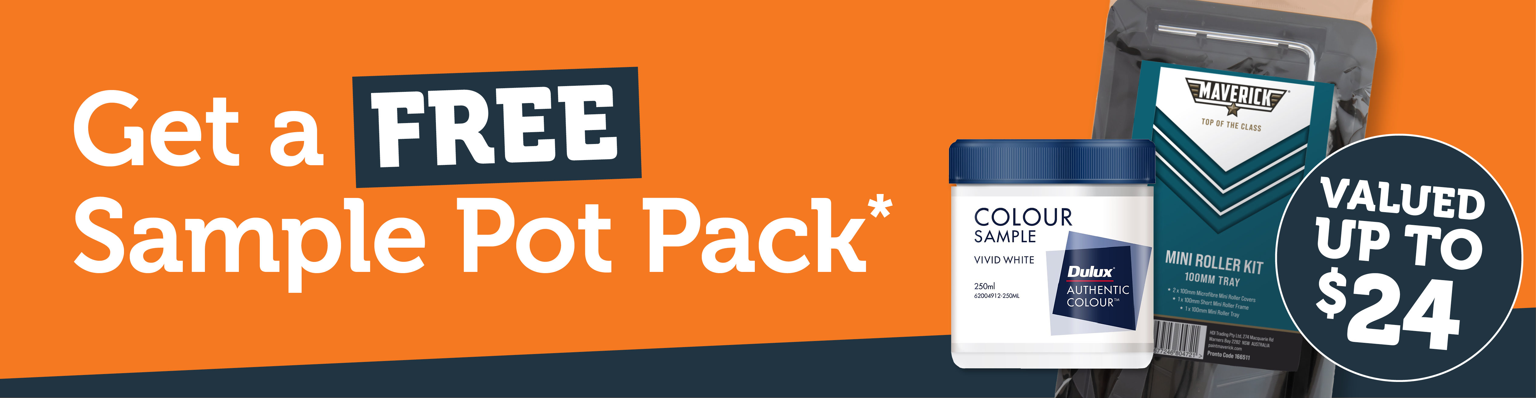 Get a free* sample pot pack